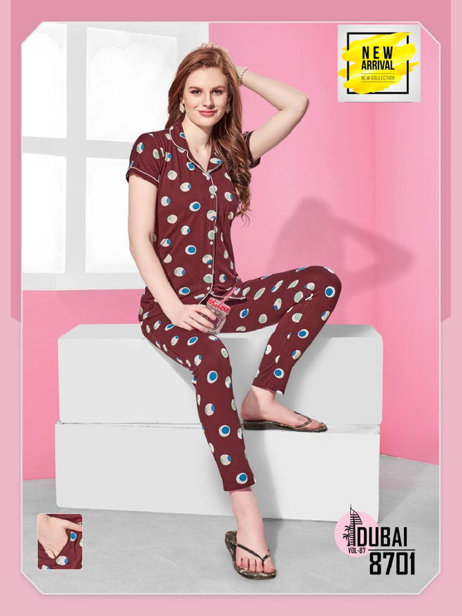 C Ns Vol D8701 Sd Summer Special Printed Shinker Hosiery Cotton Nignt Suit Exporters In India
